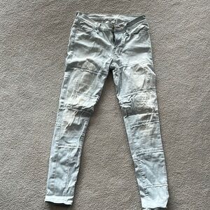 Light Wash Patchwork Jeans